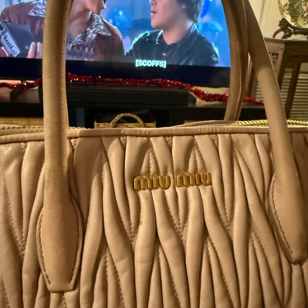 Authentic MiuMiu Nappa Leather Handbag - Picture 3 of 15